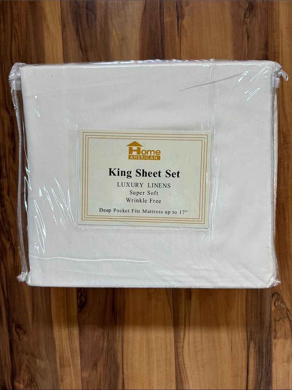 NEW Home American 4 Piece King Sheet Set - Cream Luxury Linens